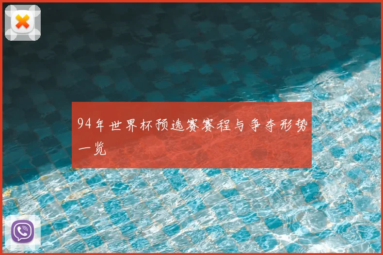 94年世界杯预选赛赛程与争夺形势一览